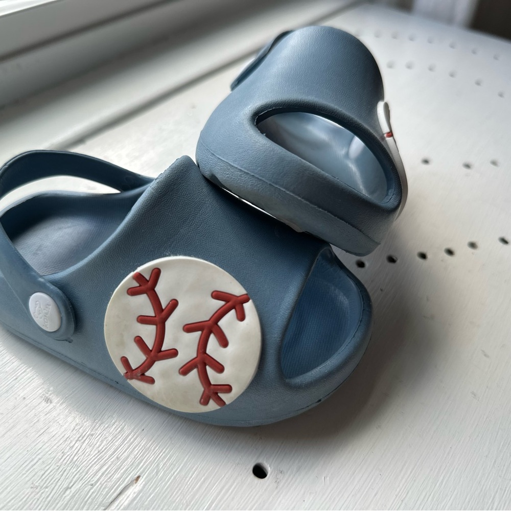 Toddler Blue Baseball Sandals